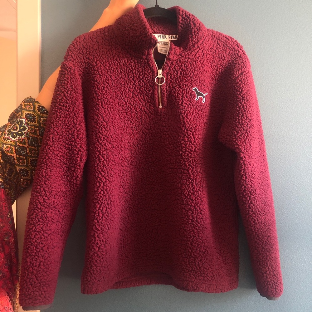 PINK zip up sweater